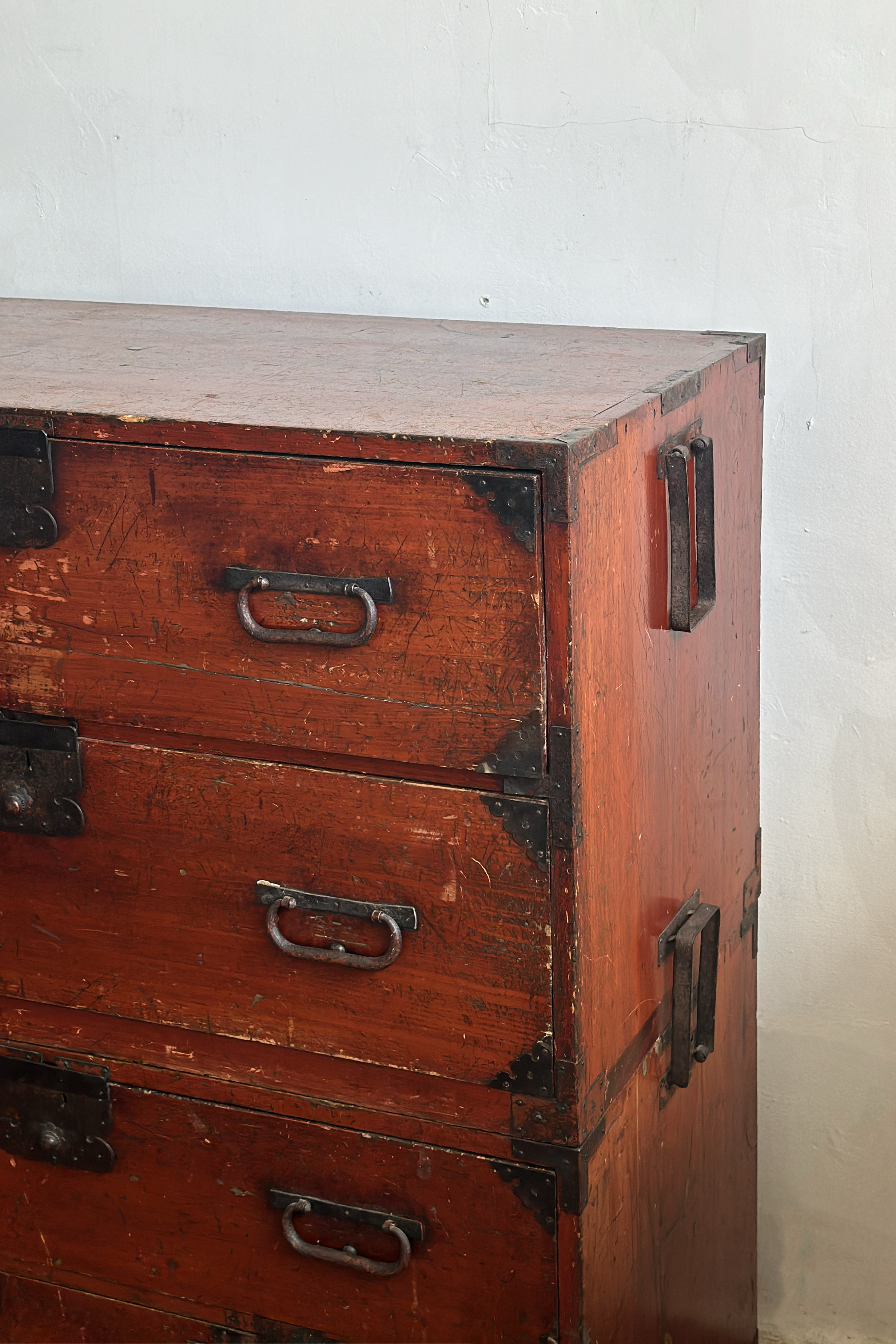 Antique Two-Part Japanese Tansu