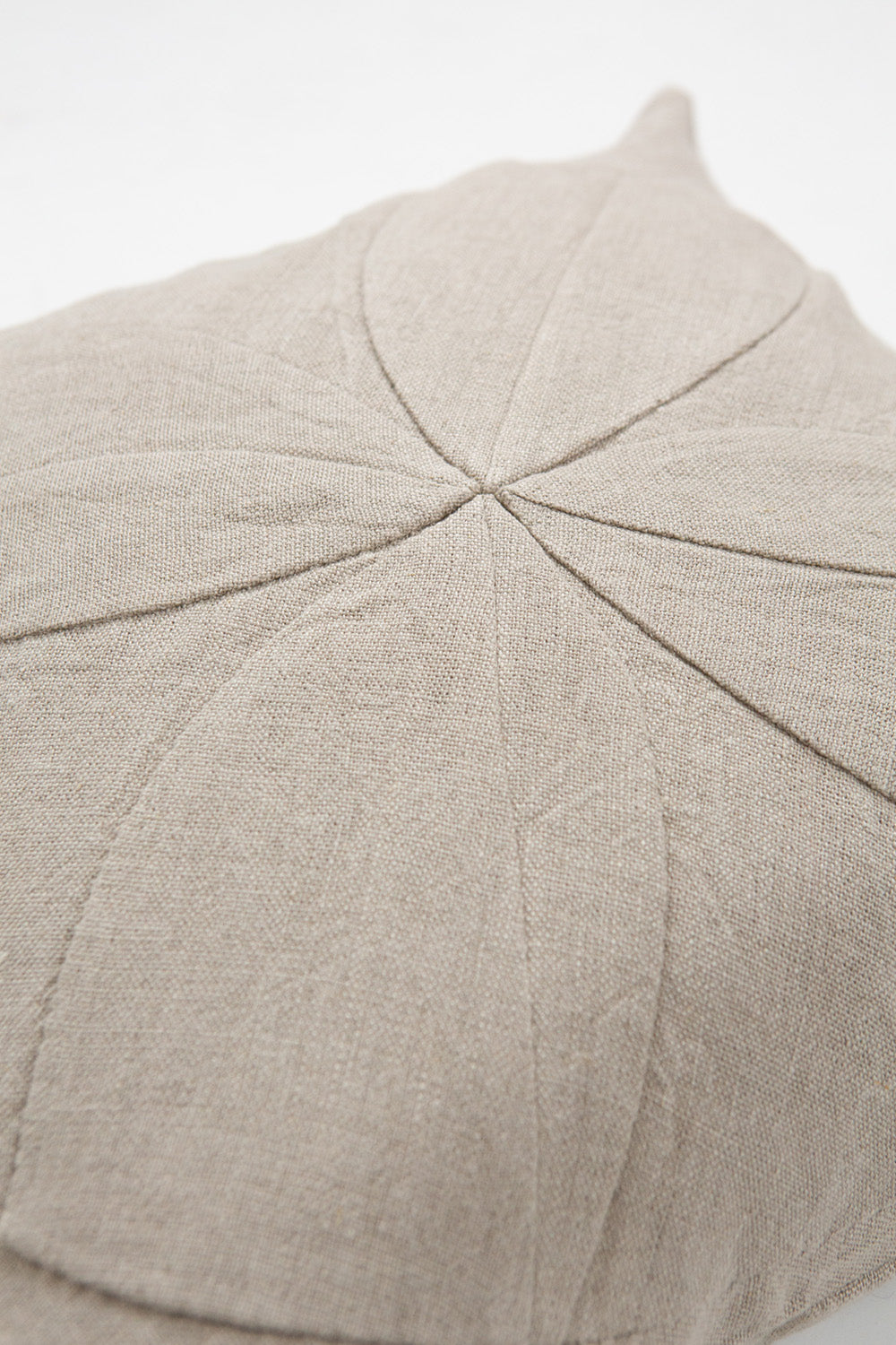 Hand-Appliqué Natural Linen Throw Pillow in 'All Together Now'