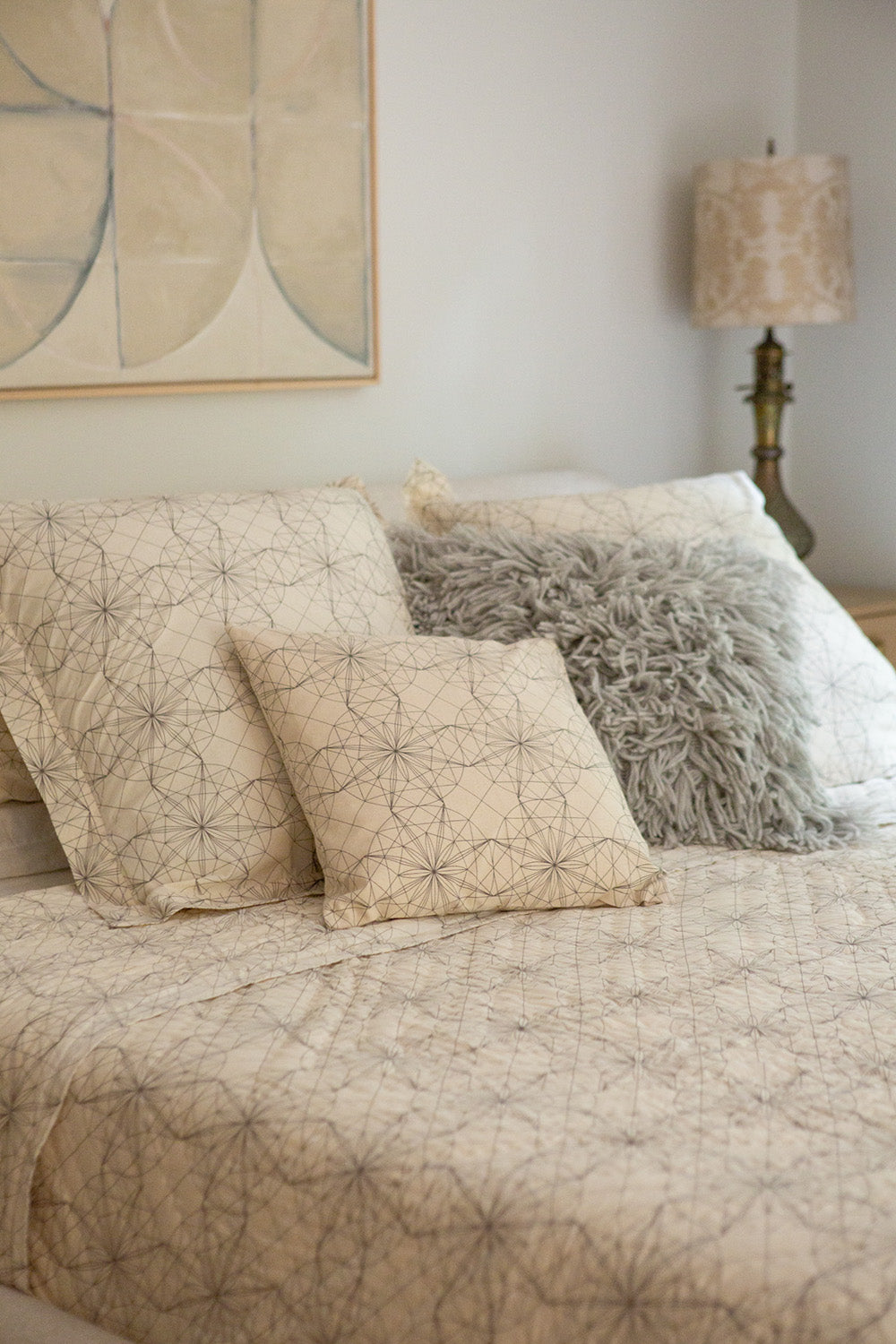 Cotton Throw Pillow In Lena Wolff 'Drawn Star'