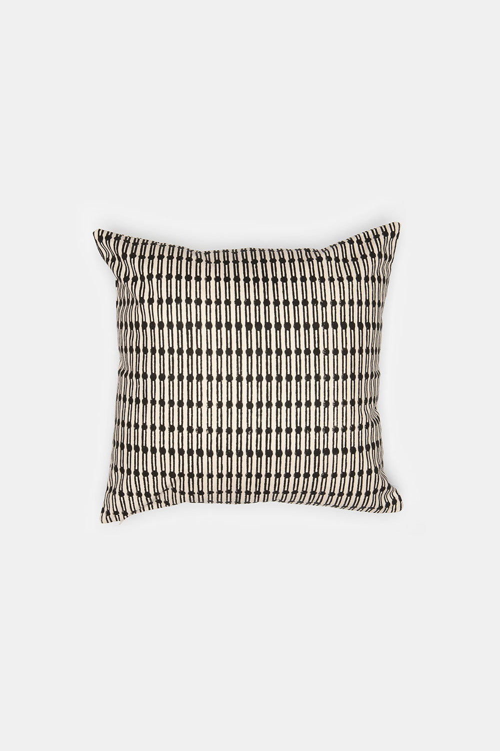 Cotton Throw Pillow In Black And Natural Jacobsen