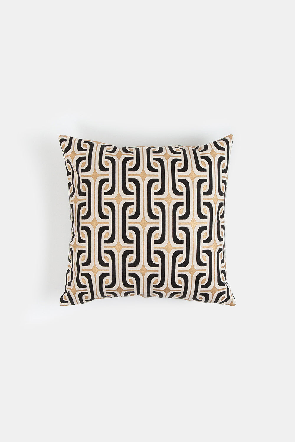 Cotton Throw Pillow In Black And Gold Super 1965