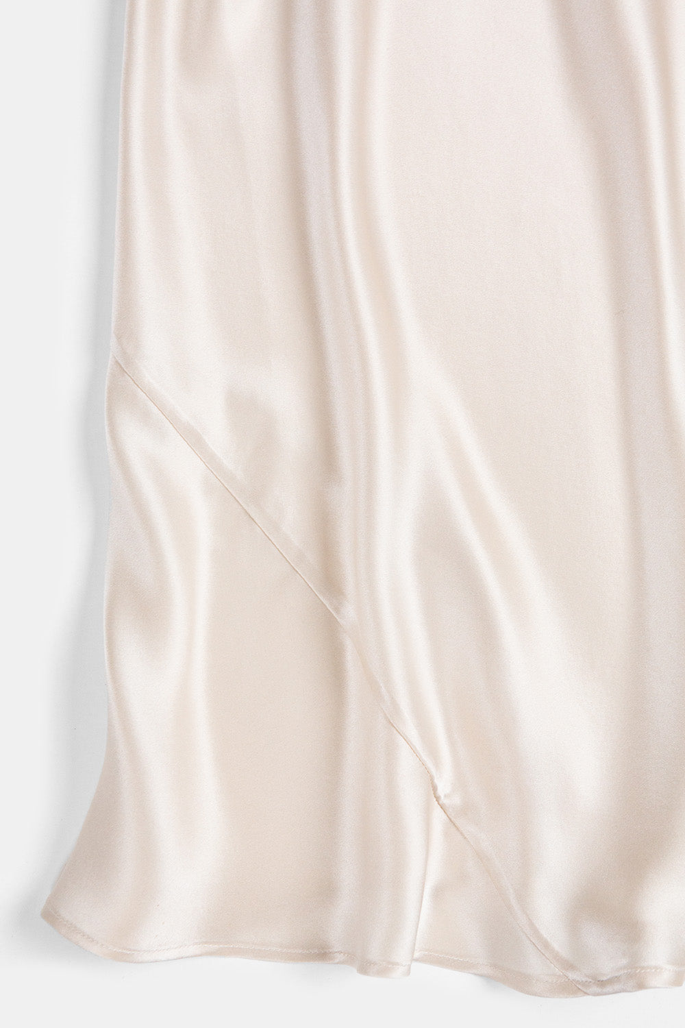 Tula Silk Charmeuse Skirt in Alabaster