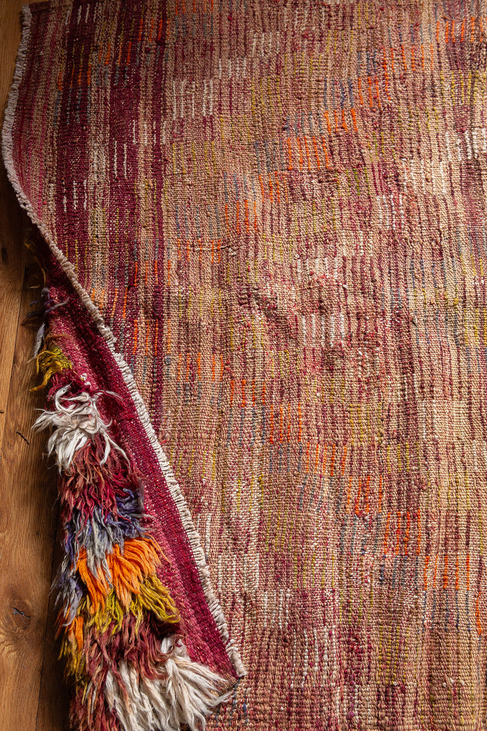 Vintage Turkish Tulu Shag Rug