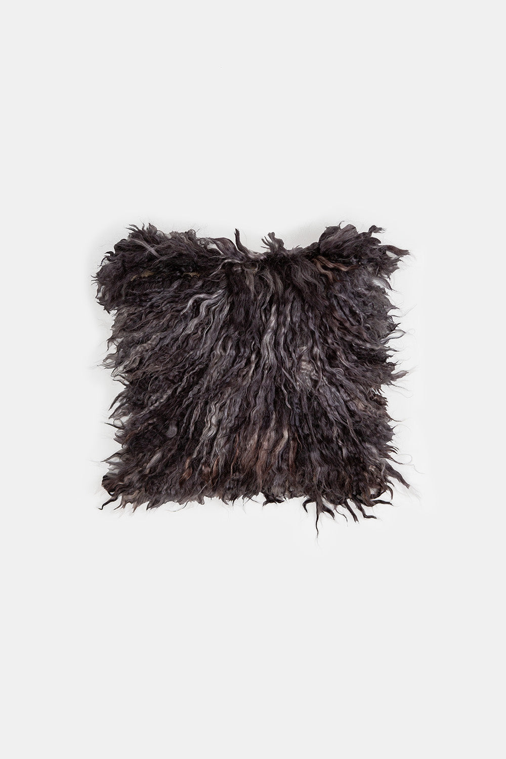 Vintage Turkish Tulu Shag Throw Pillow In Amethyst