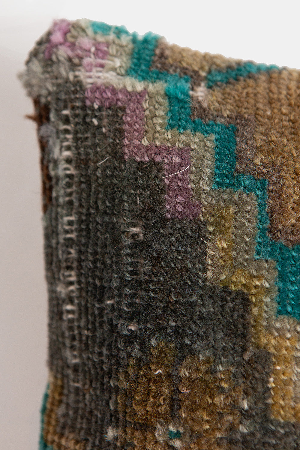Vintage Turkish Flatweave Throw Pillow In Göl