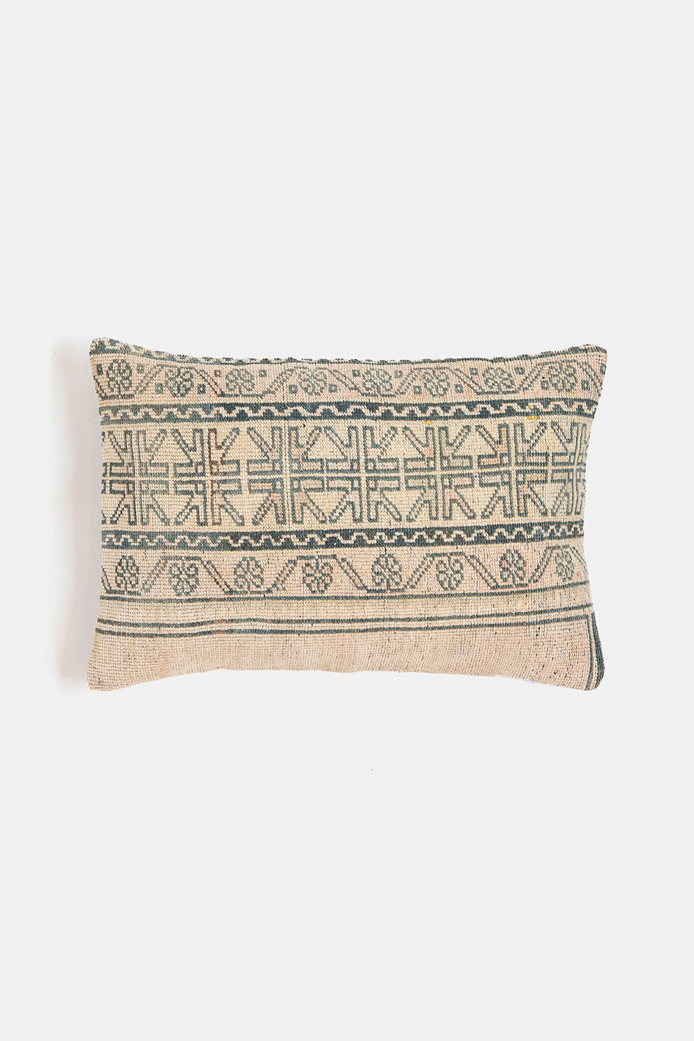 Vintage Turkish Flatweave Throw Pillow In Kar