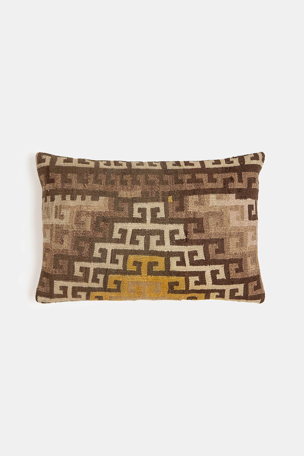 Vintage Turkish Flatweave Throw Pillow In Dama