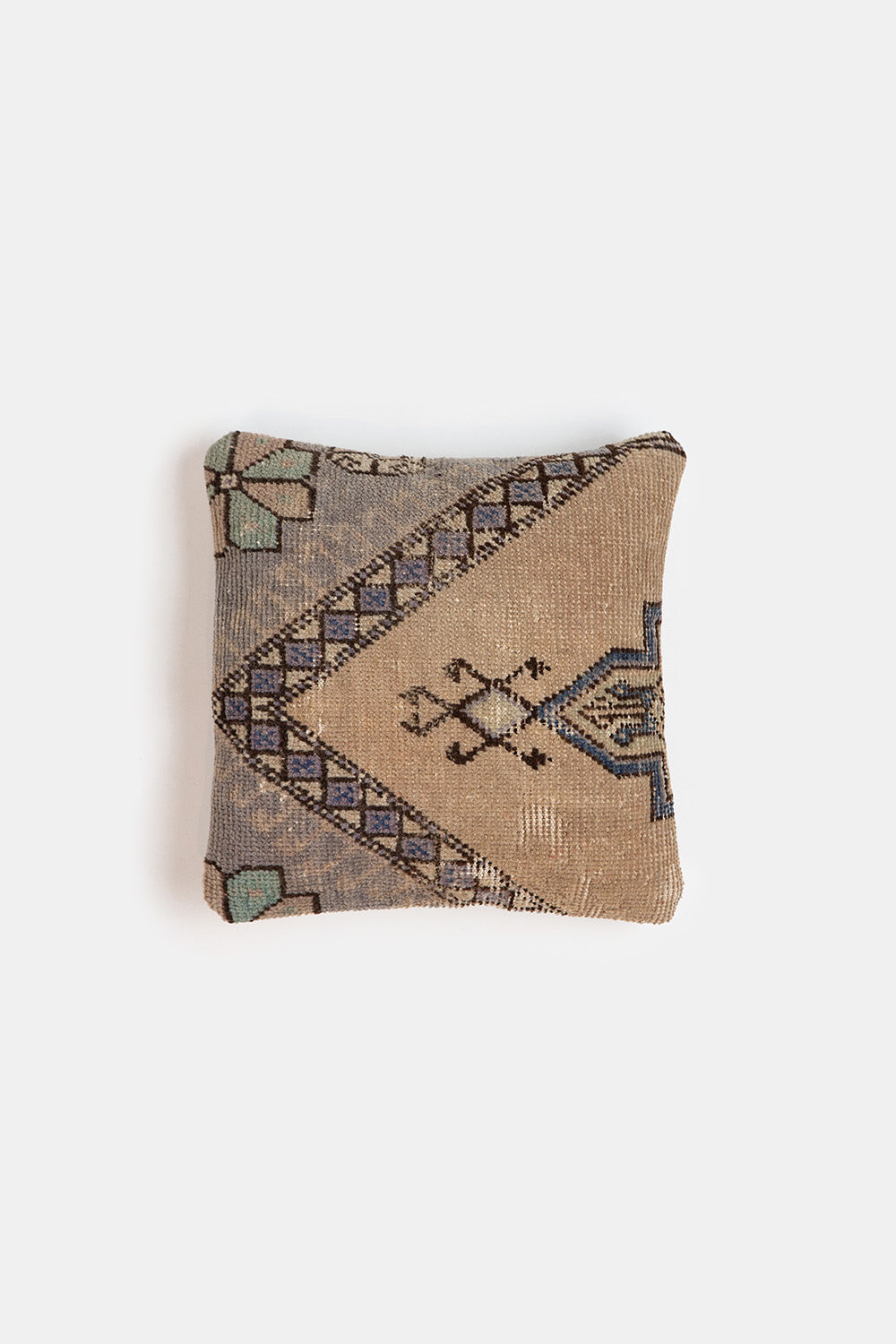 Vintage Turkish Flateweave Throw Pillow In Yaz