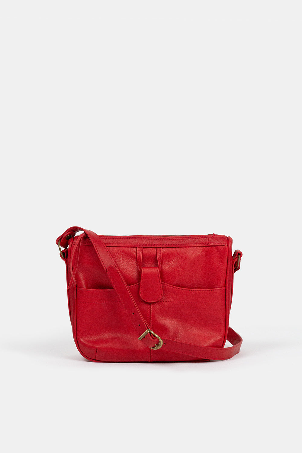 Twiggy Leather Shoulder Bag in Vermiion
