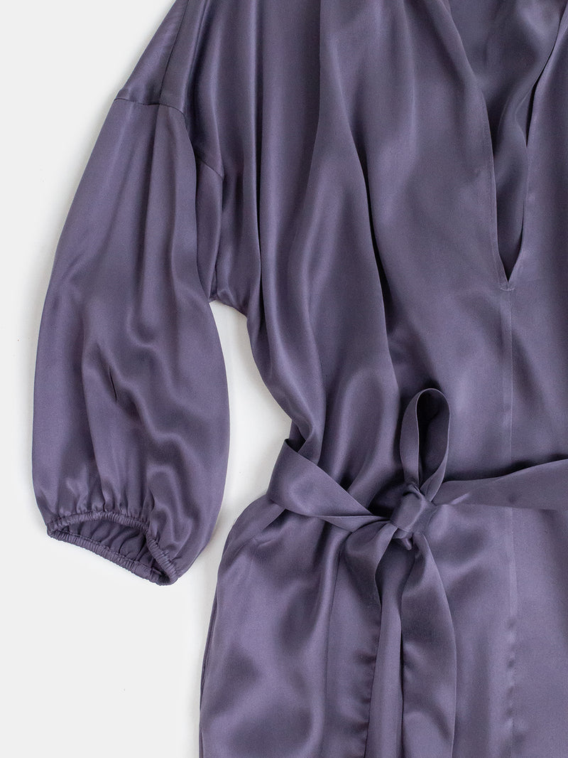 Tynan Sueded Silk Charmeuse Dress in Dusk