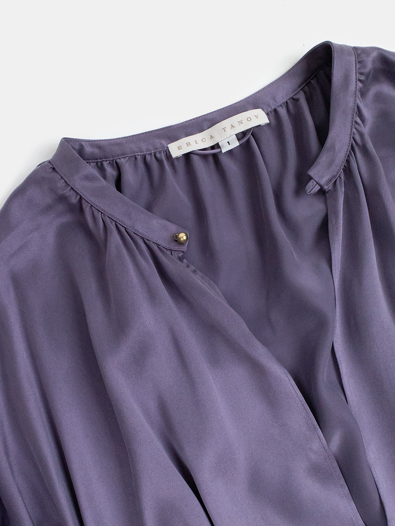 Tynan Sueded Silk Charmeuse Dress in Dusk