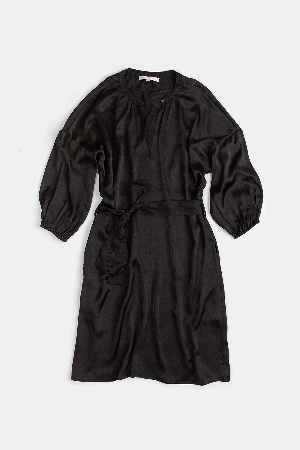 Tynan Silk Charmeuse Dress in Black
