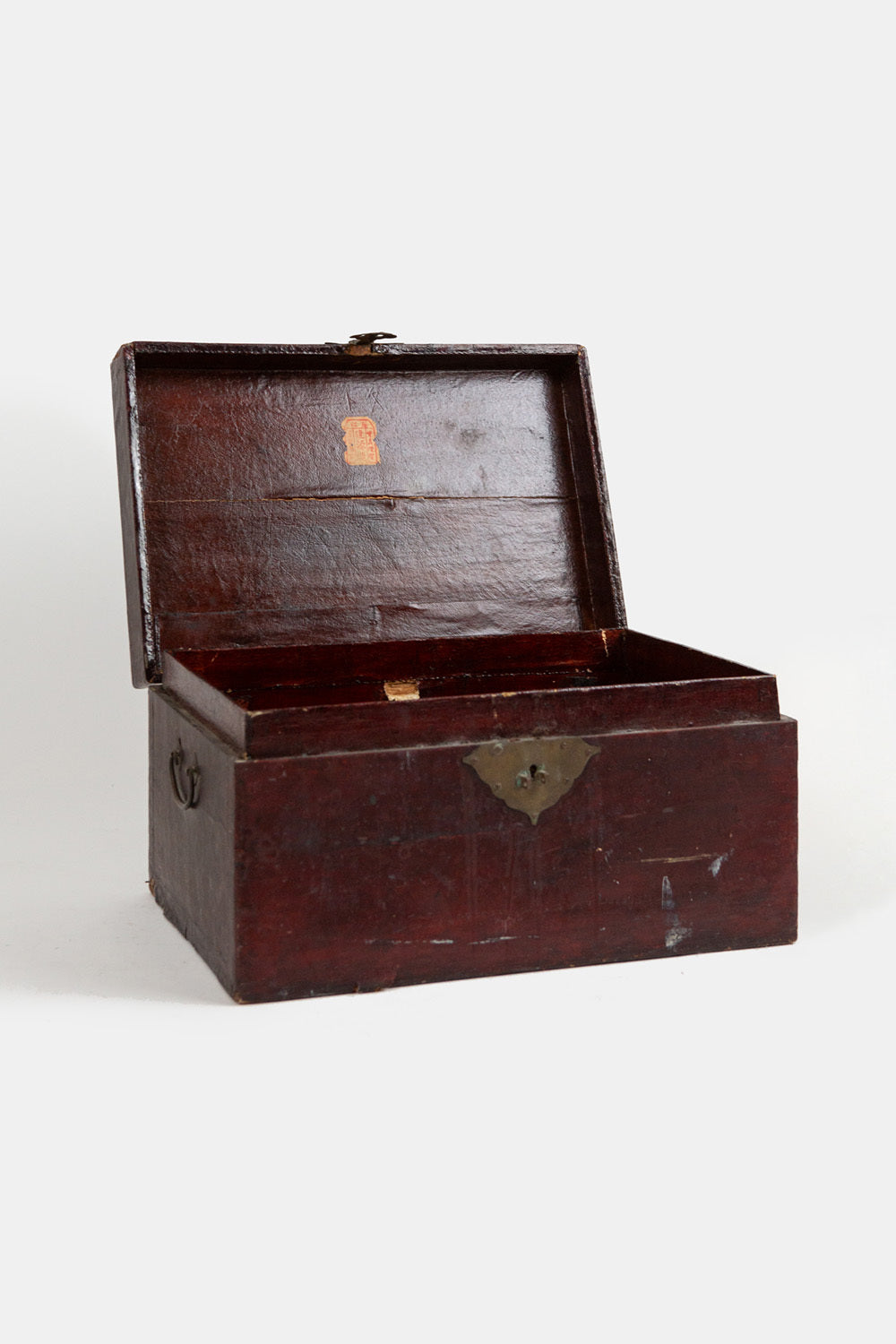 Small Oxblood Lacquered Chest