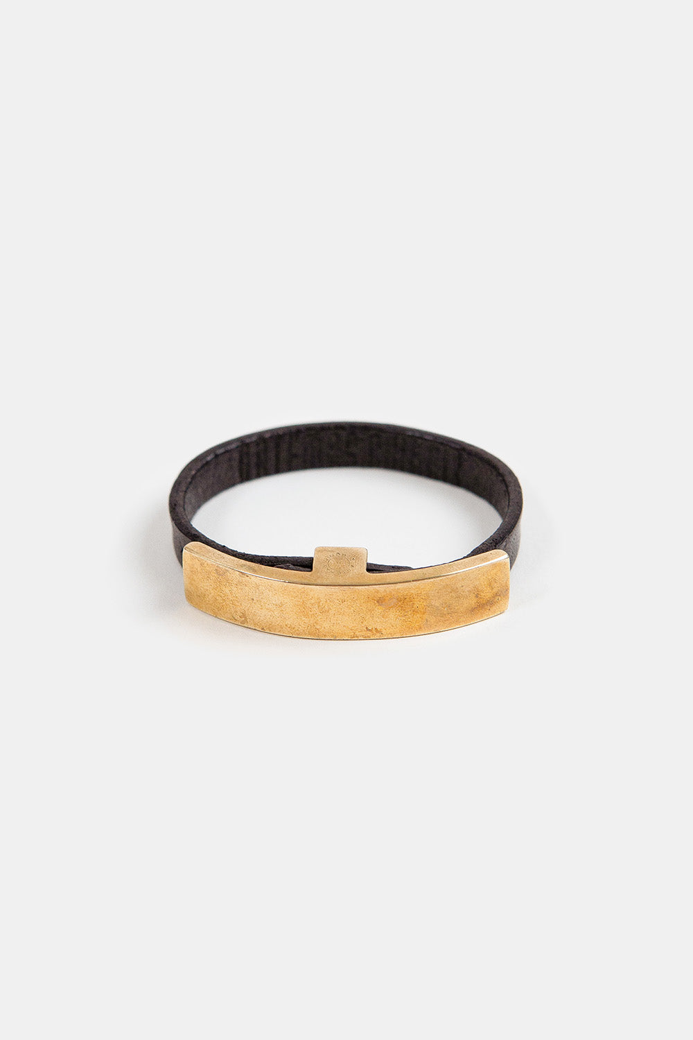 Artemas Quibble Leather and Brass Cuff