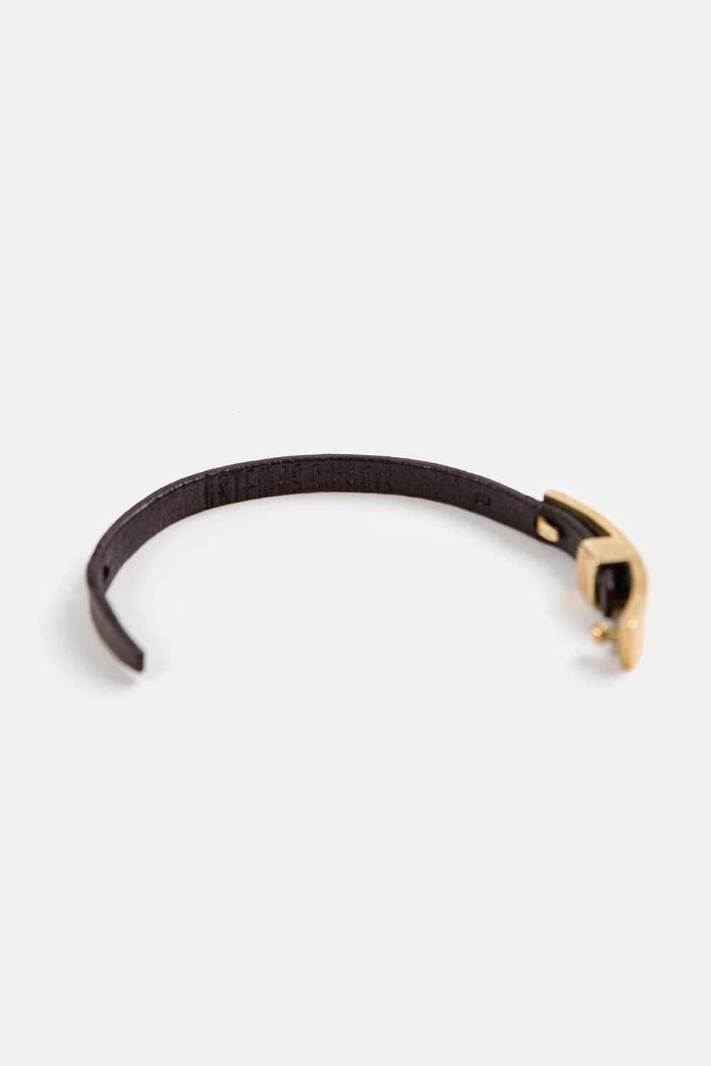 Artemas Quibble Leather and Brass Cuff