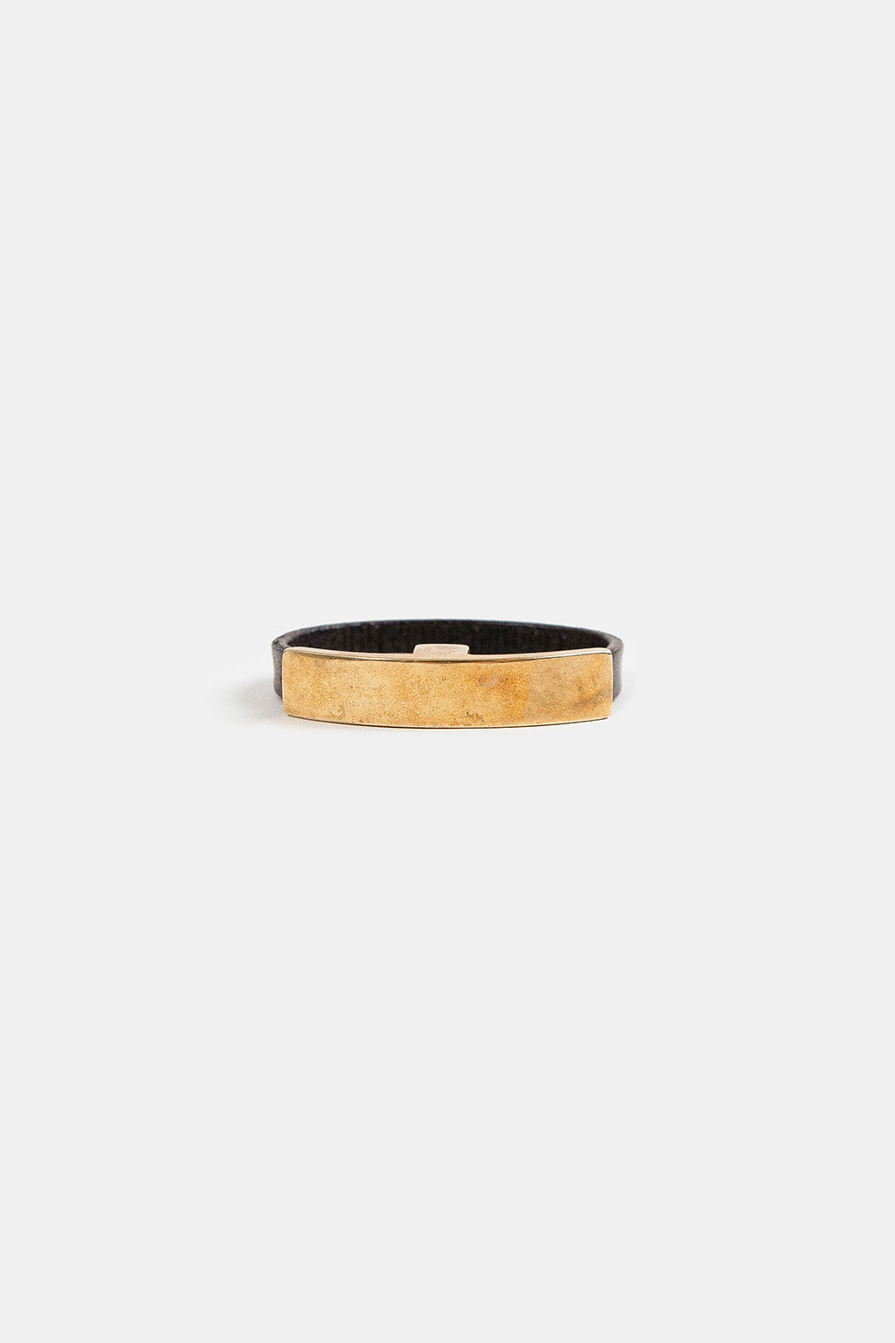 Artemas Quibble Leather and Brass Cuff