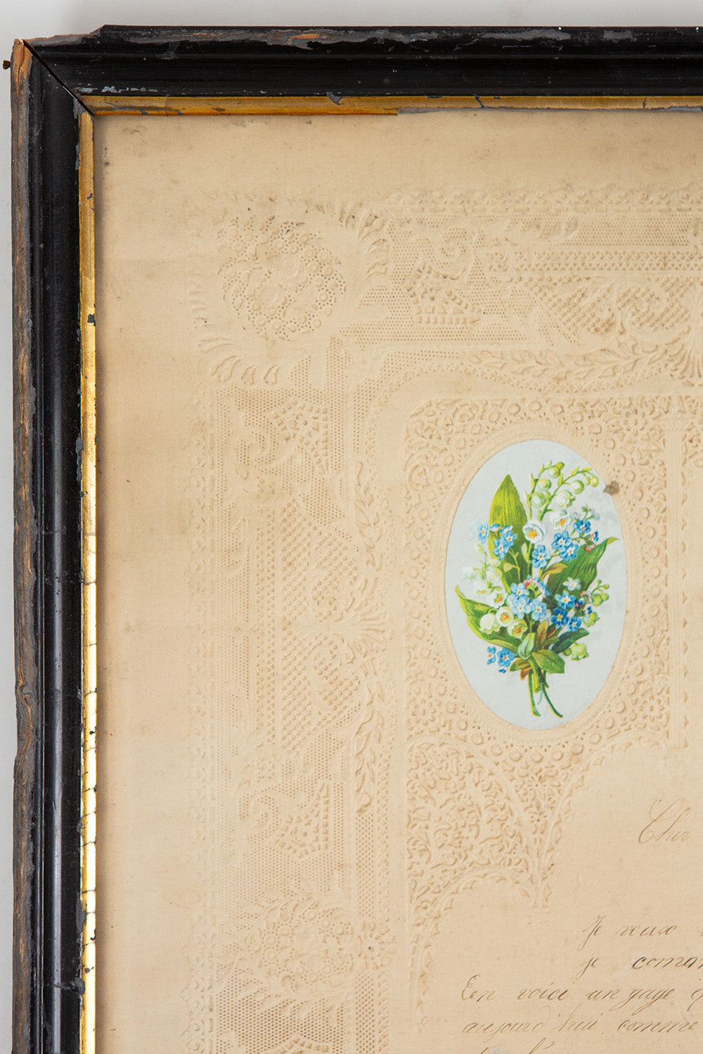 French Antique Forget Me Not Print