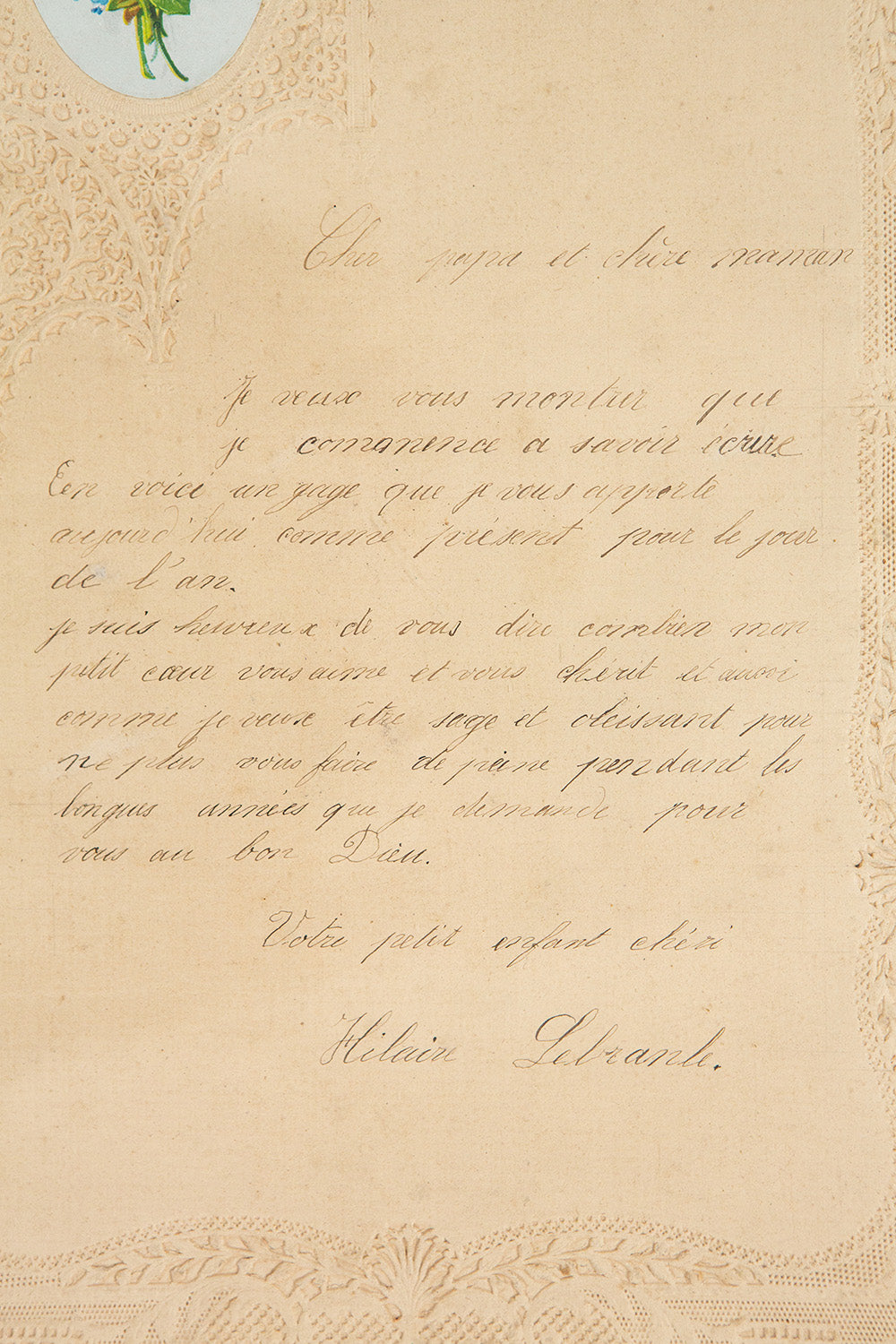 French Antique Forget Me Not Print