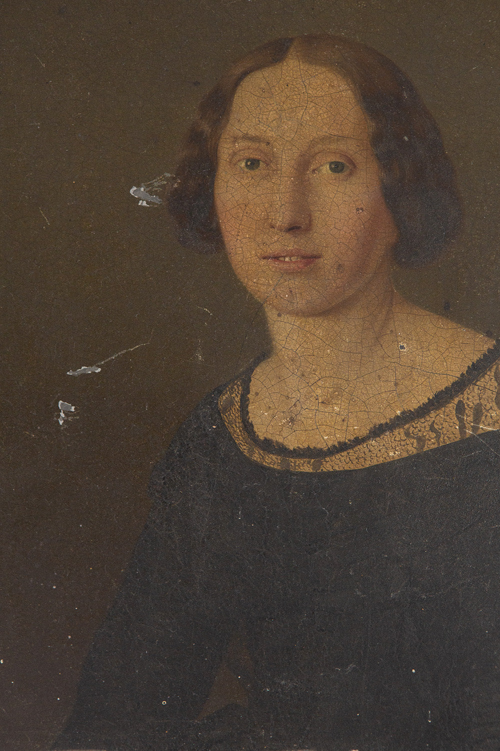 17th Century Portrait On Tin