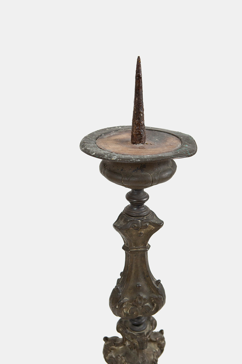 18th Century Continental Baroque Repoussé Candle Pricket