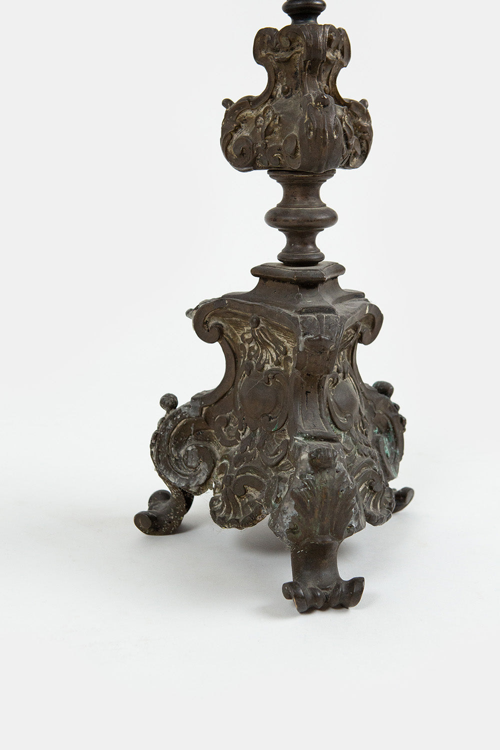 18th Century Continental Baroque Repoussé Candle Pricket
