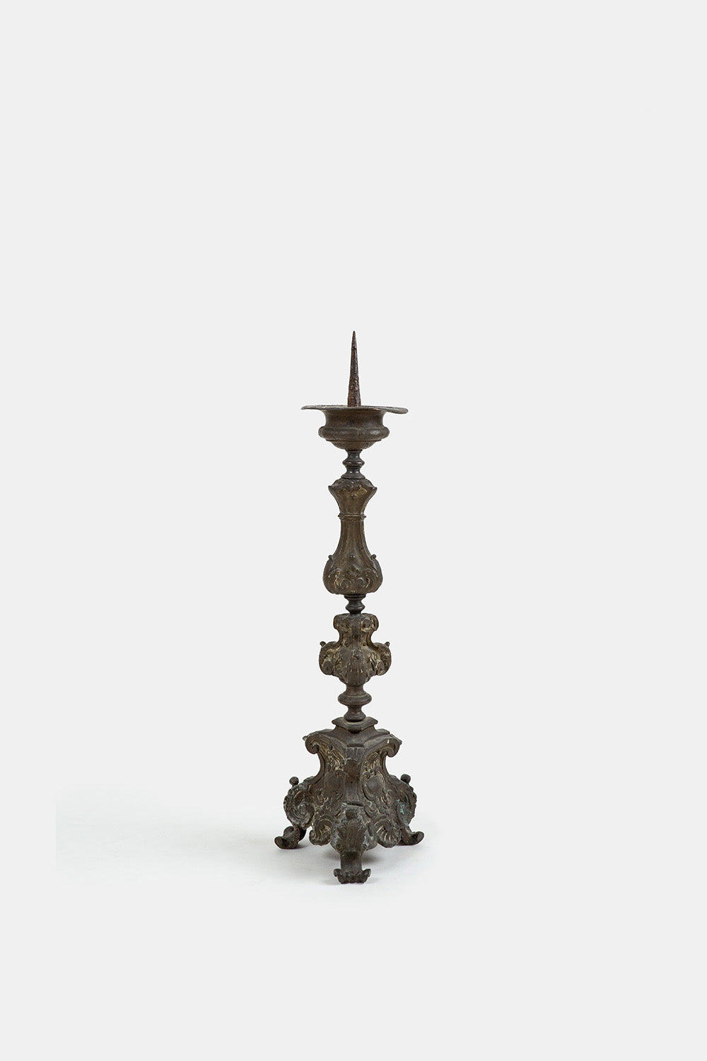 18th Century Continental Baroque Repoussé Candle Pricket