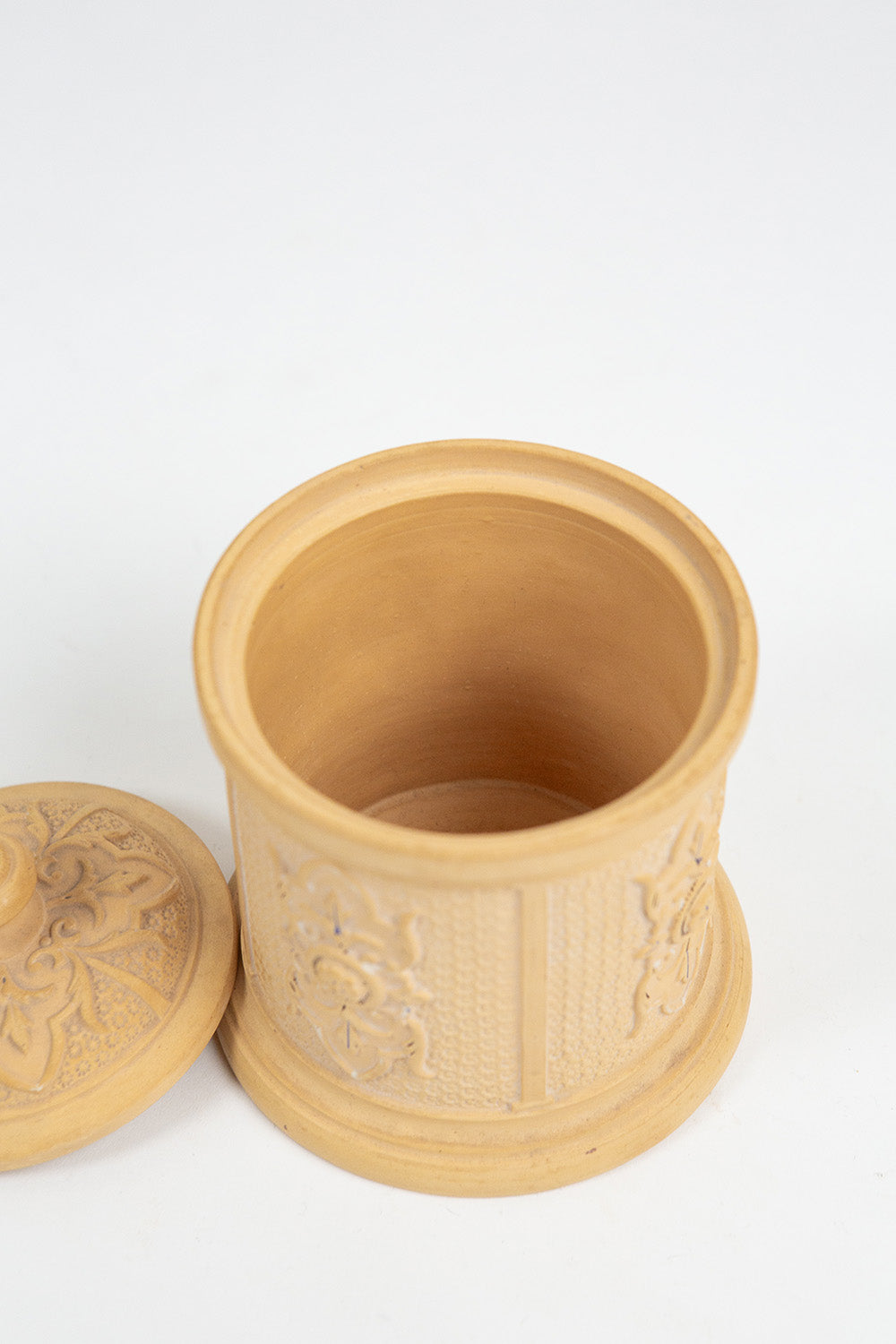 19th Century Biscuit Ware Lidded Sugar Dish