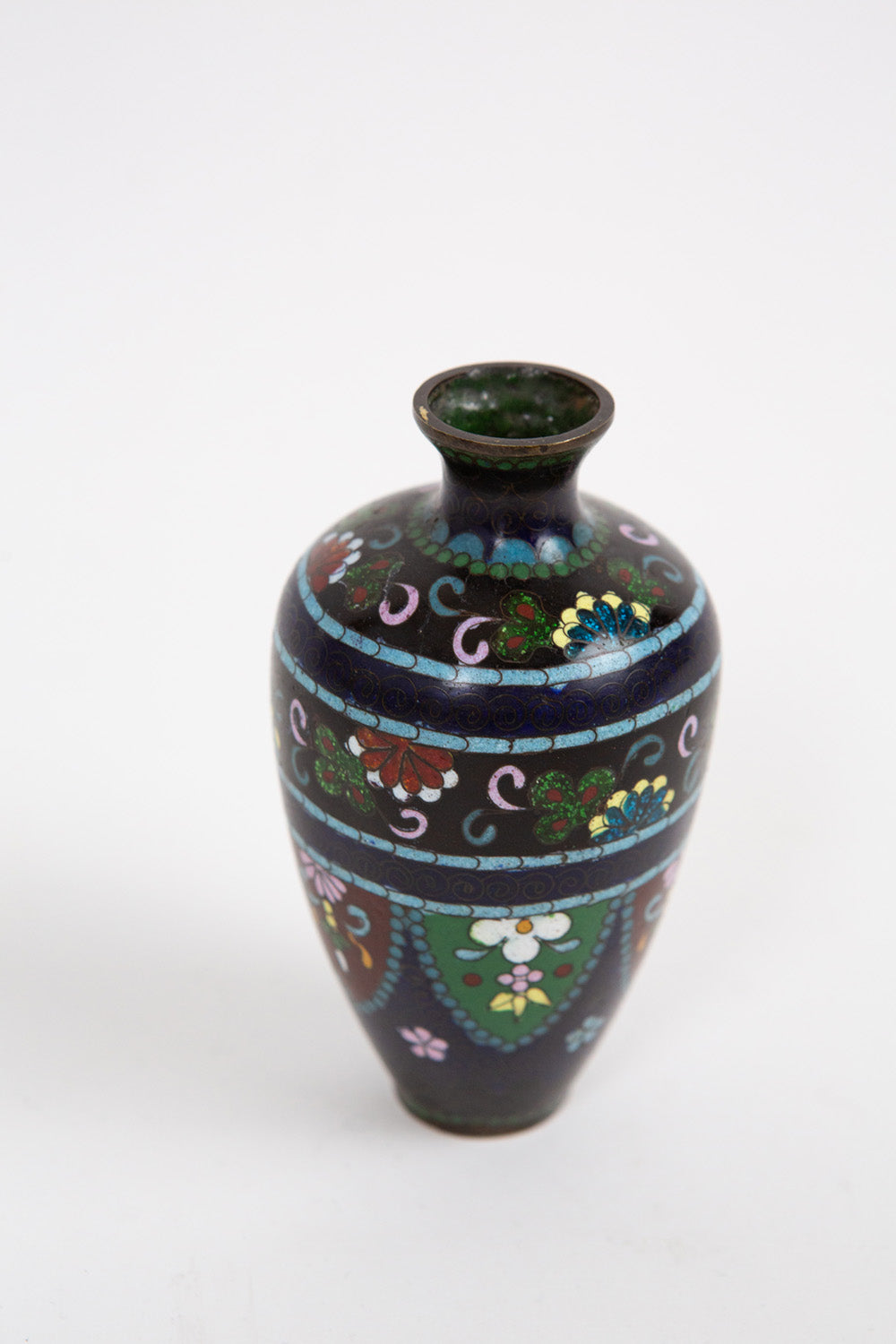 Black Cloisonné Vase