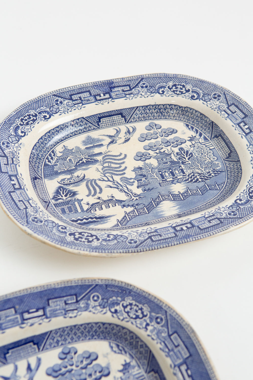 Set of 2 English Transferware Platters