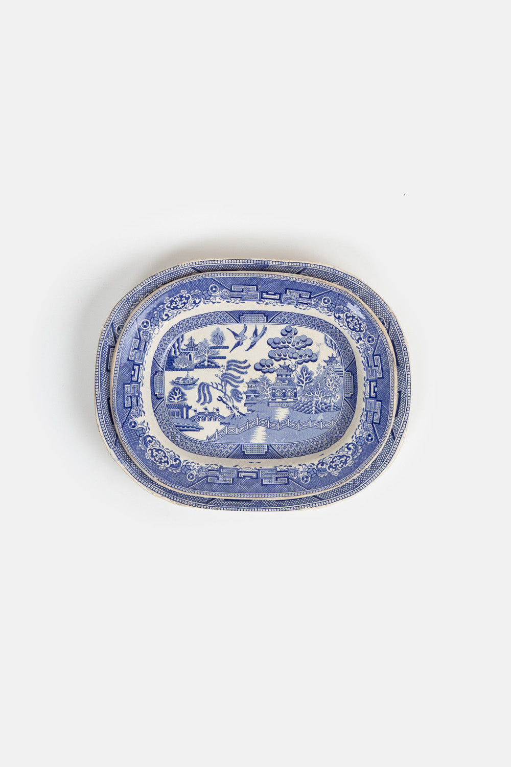 Set of 2 English Transferware Platters