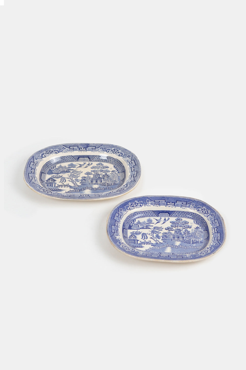 Set of 2 English Transferware Platters