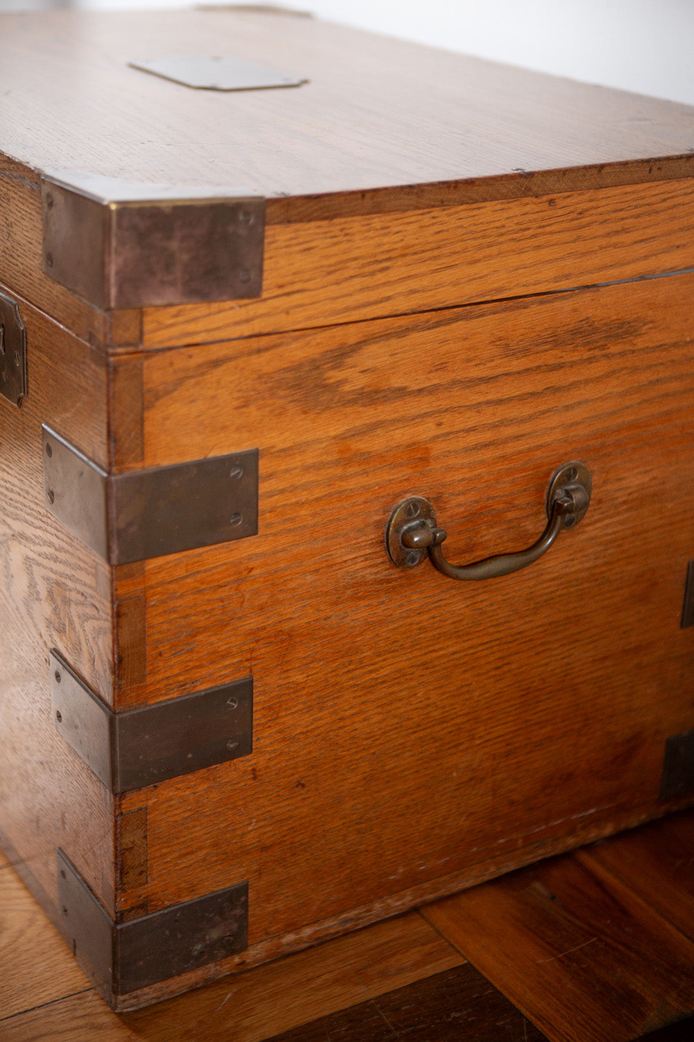 Victorian Brass Bound Trunk