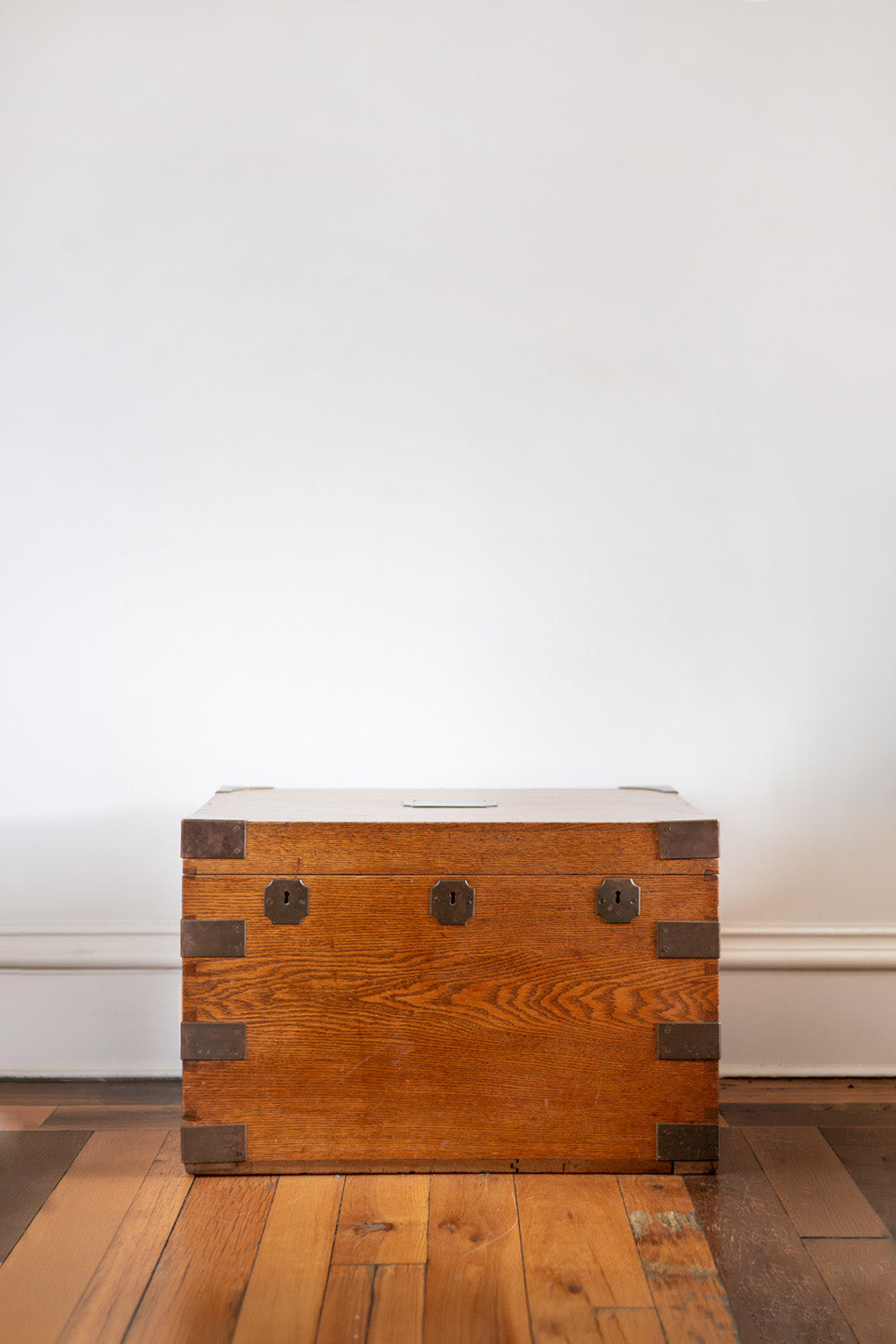 Victorian Brass Bound Trunk