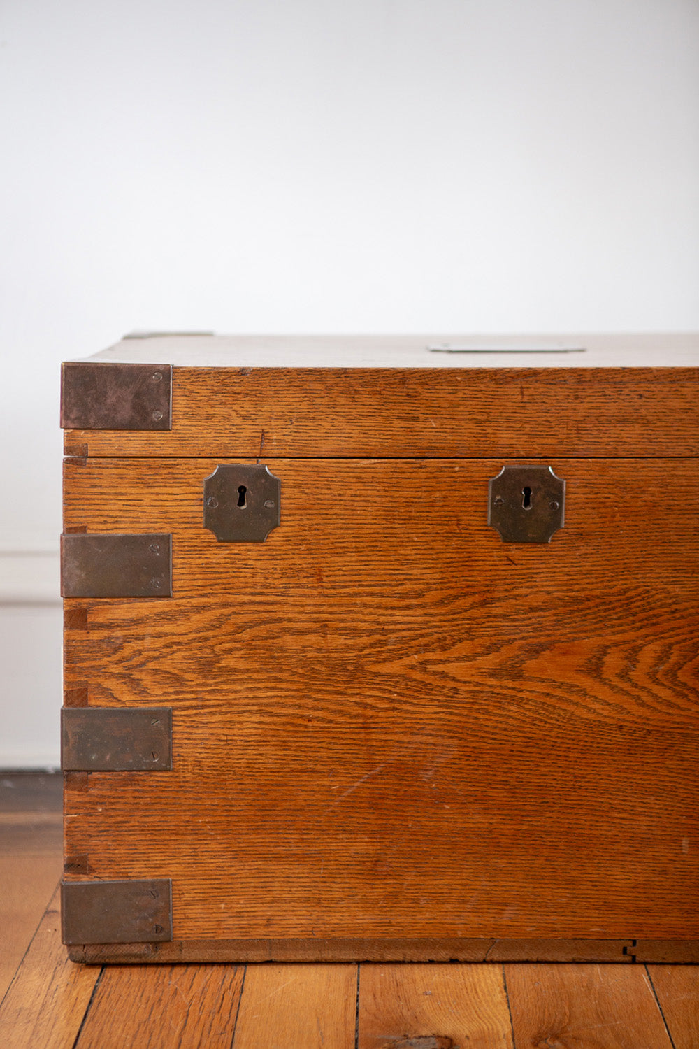 Victorian Brass Bound Trunk