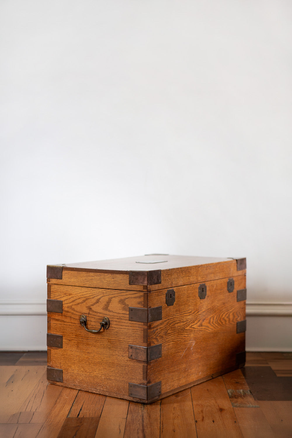 Victorian Brass Bound Trunk