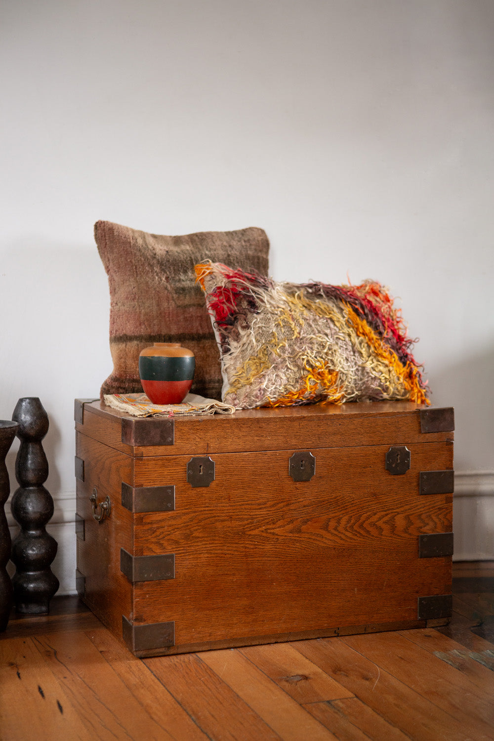 Victorian Brass Bound Trunk