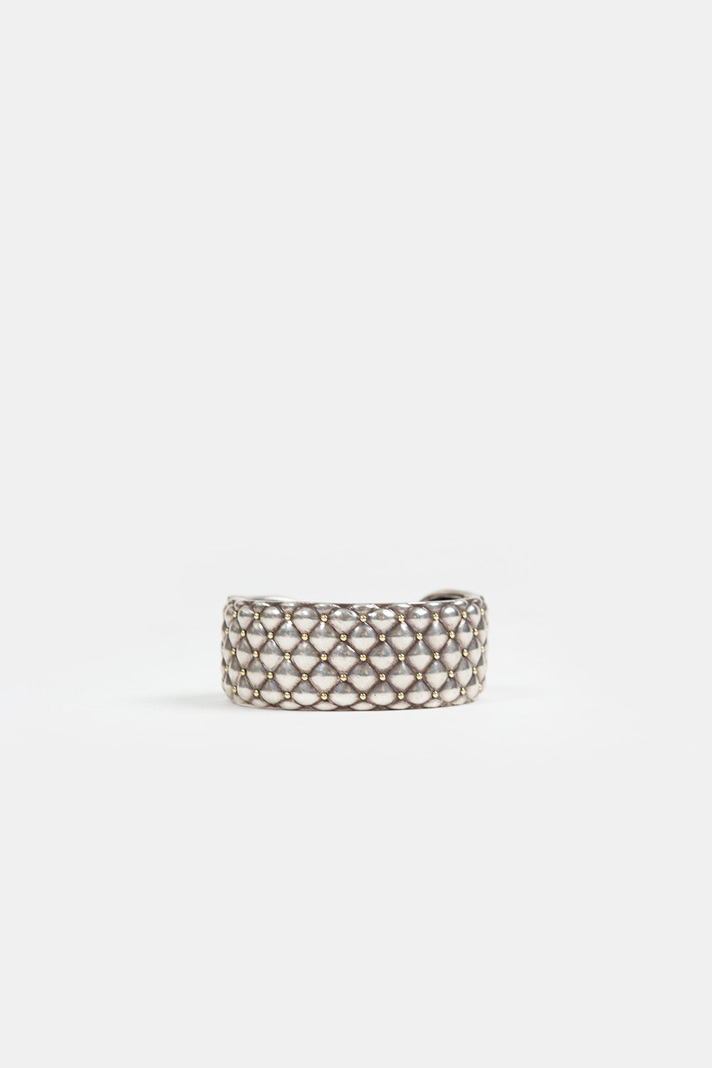 Charles Krypell Sterling Silver and 18k Yellow Gold Tufted Cuff