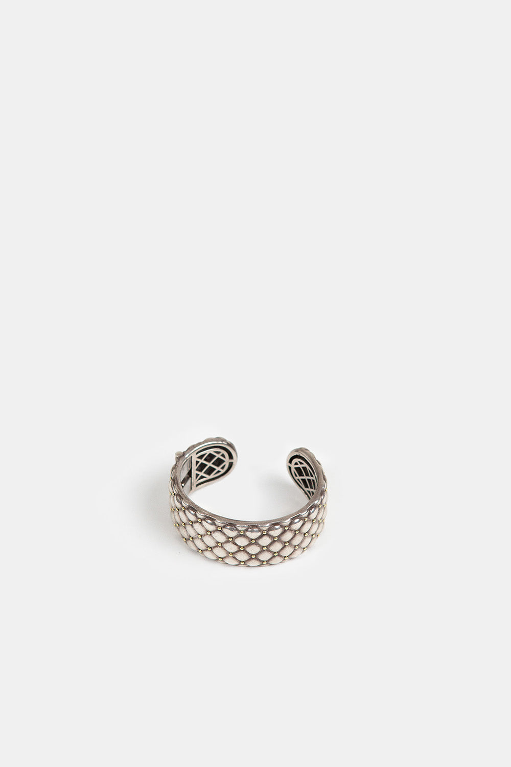 Charles Krypell Sterling Silver and 18k Yellow Gold Tufted Cuff