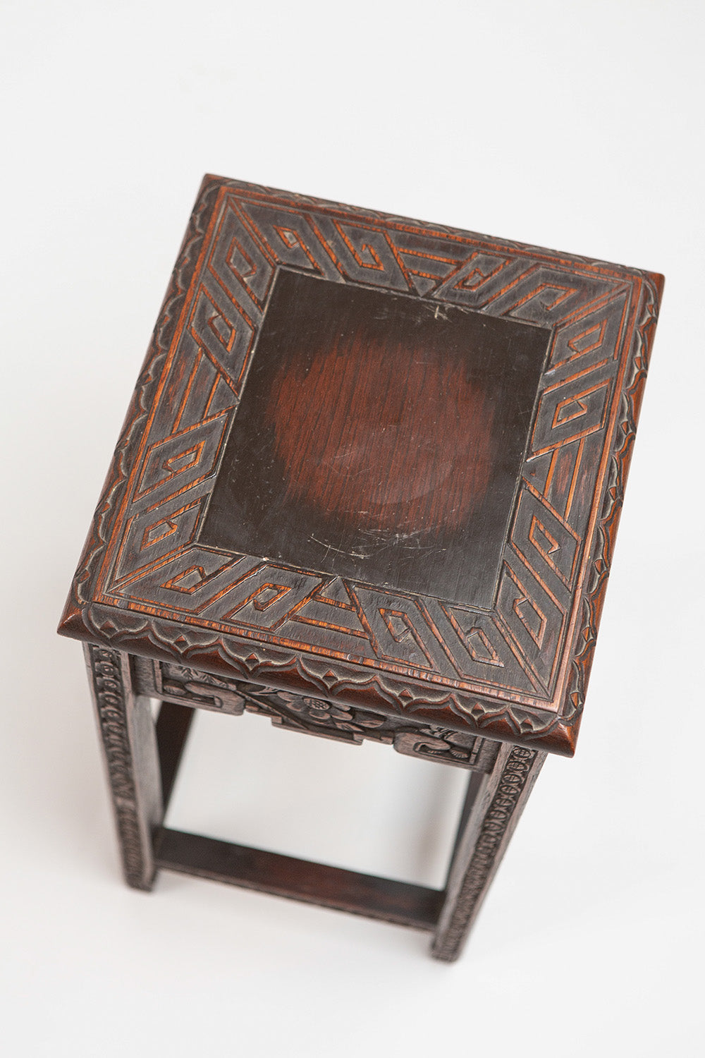 Chinese Carved Wood Side Table