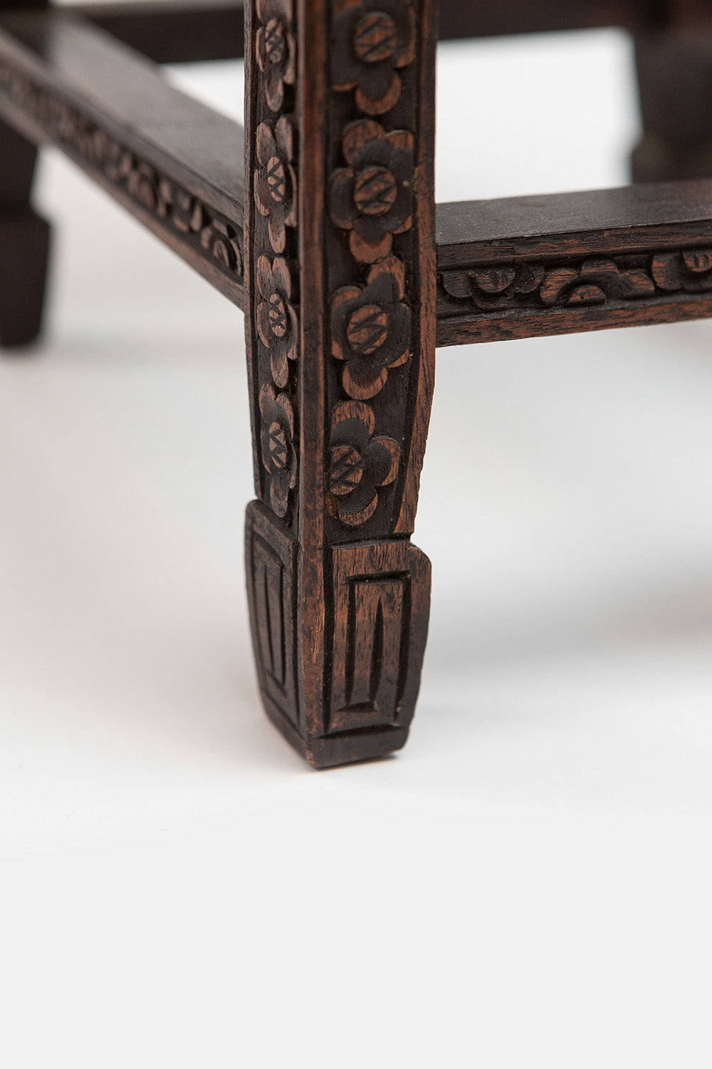 Chinese Carved Wood Side Table