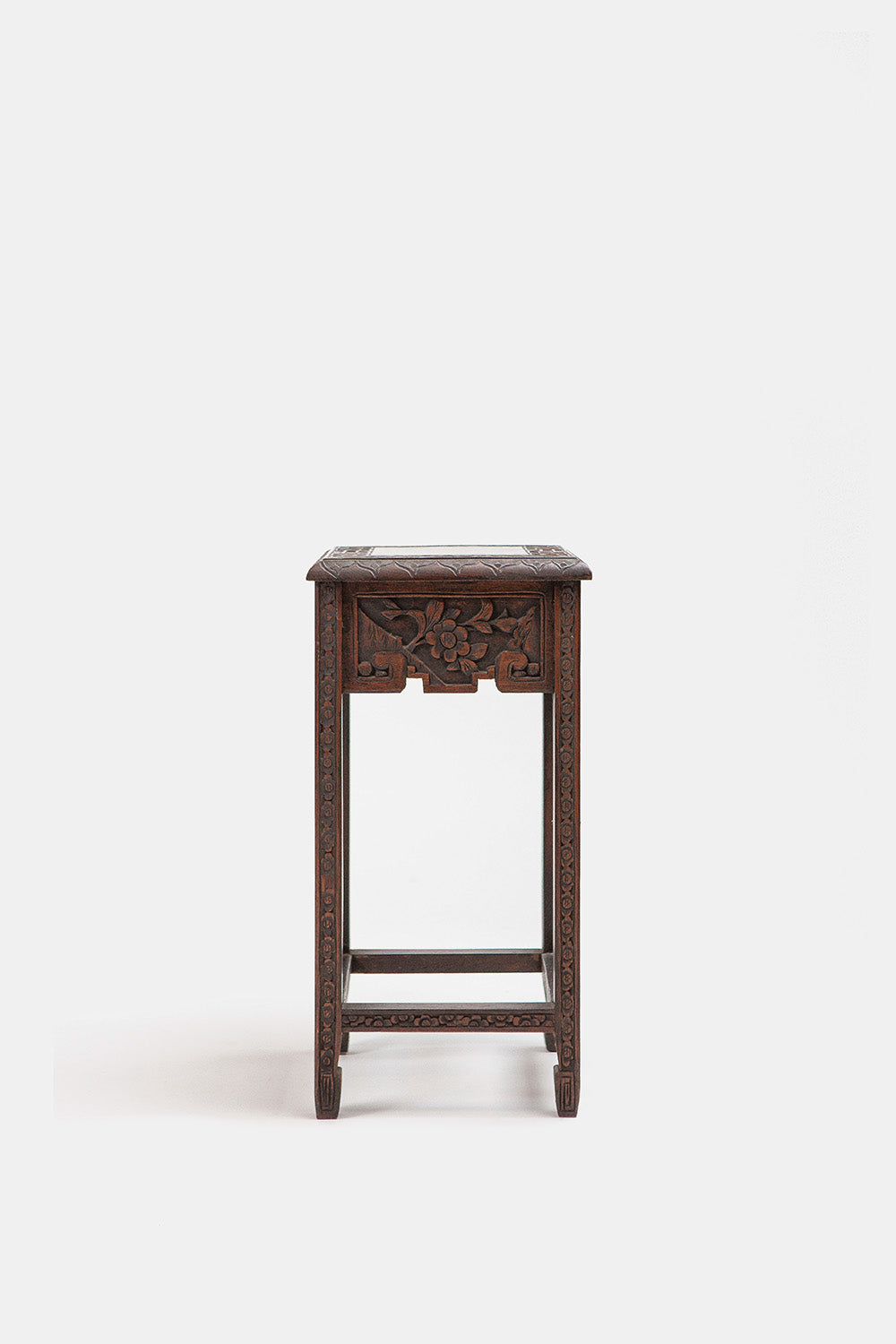 Chinese Carved Wood Side Table