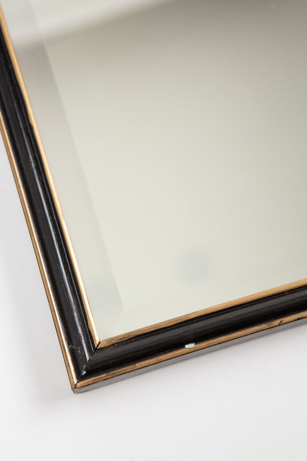 Chinese Gilt Figural Ebonized Wood Mirror