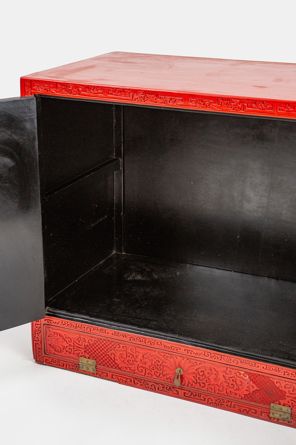 Early 20th Century Chinese Cinnabar Lacquer Cabinet