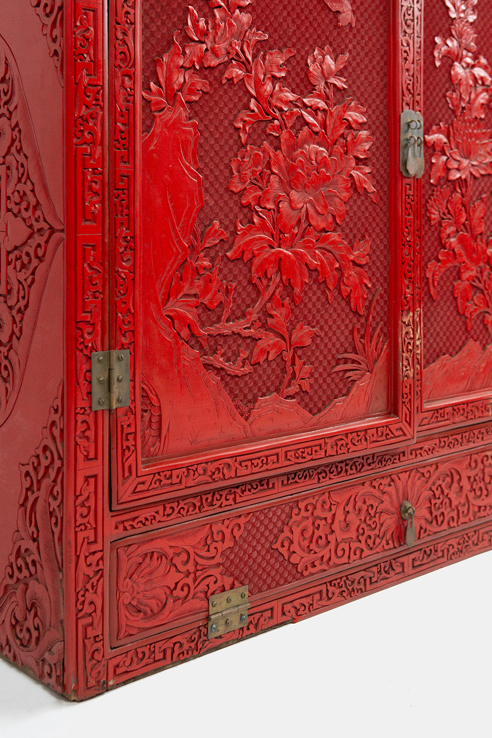 Early 20th Century Chinese Cinnabar Lacquer Cabinet