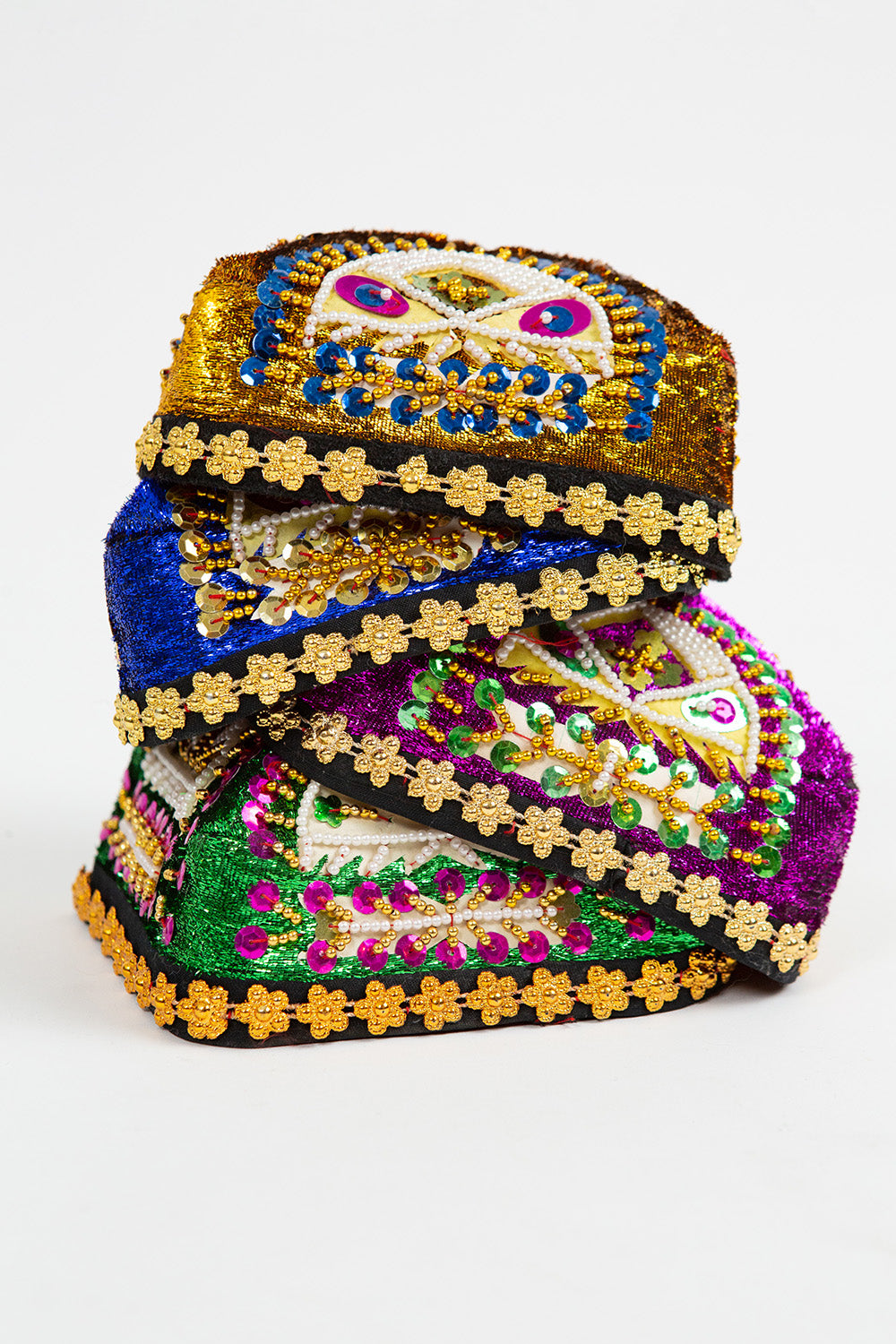 Ornate Sequined Velvet Doppa Hat