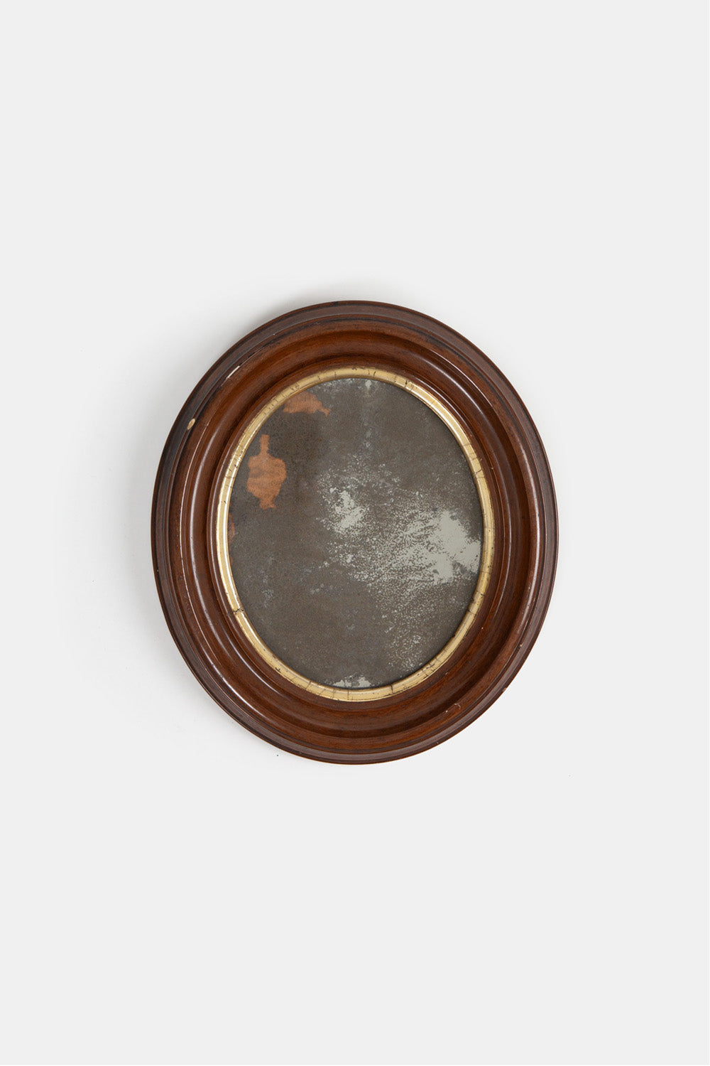 English Oval Mirror with Giltwood Slip
