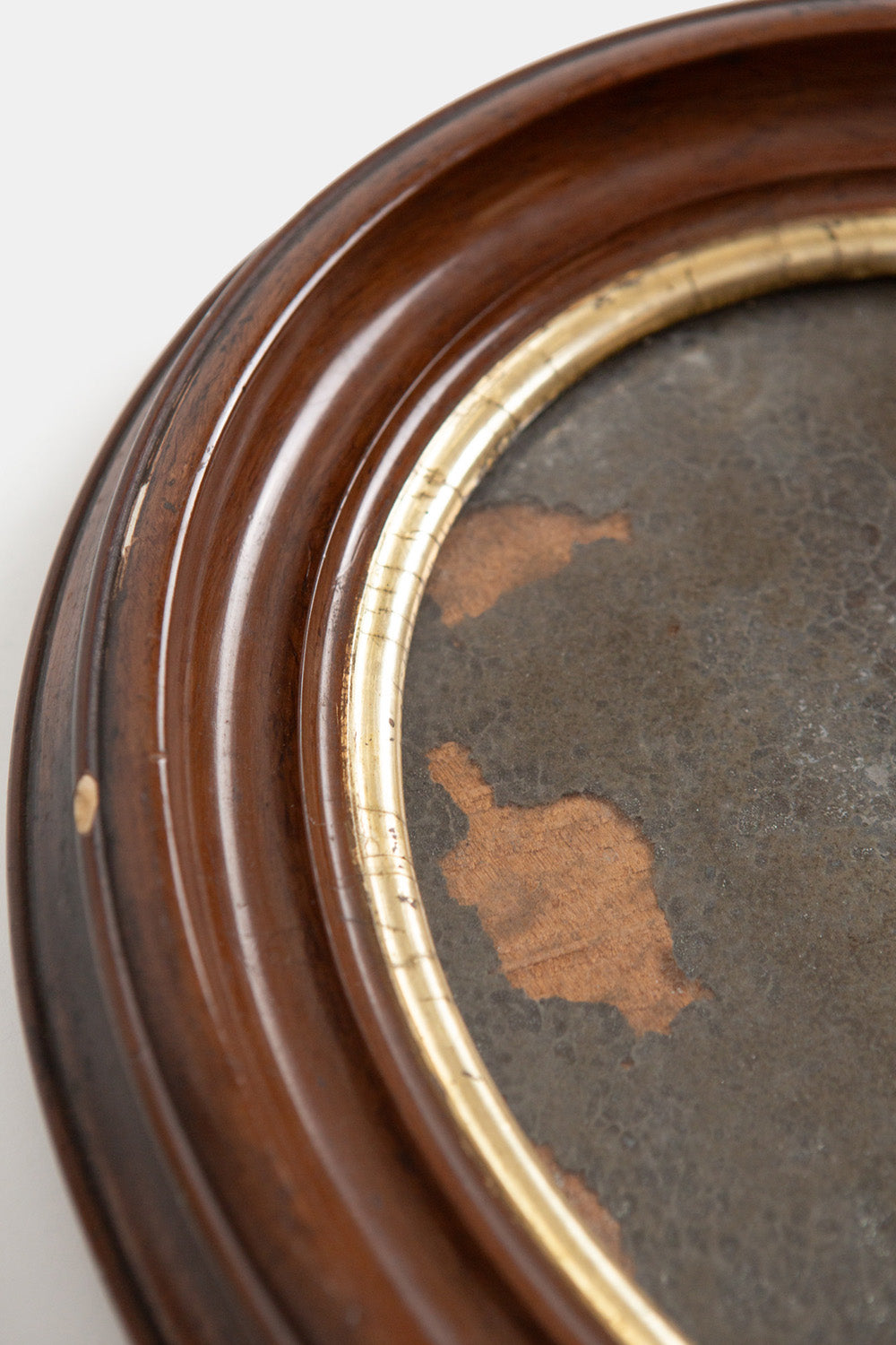 English Oval Mirror with Giltwood Slip
