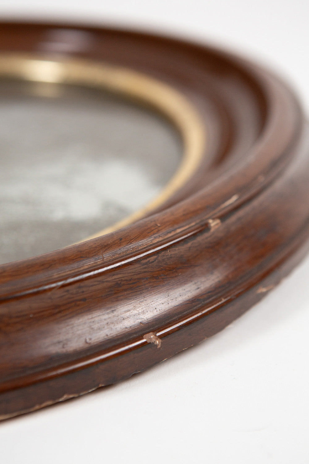 English Oval Mirror with Giltwood Slip