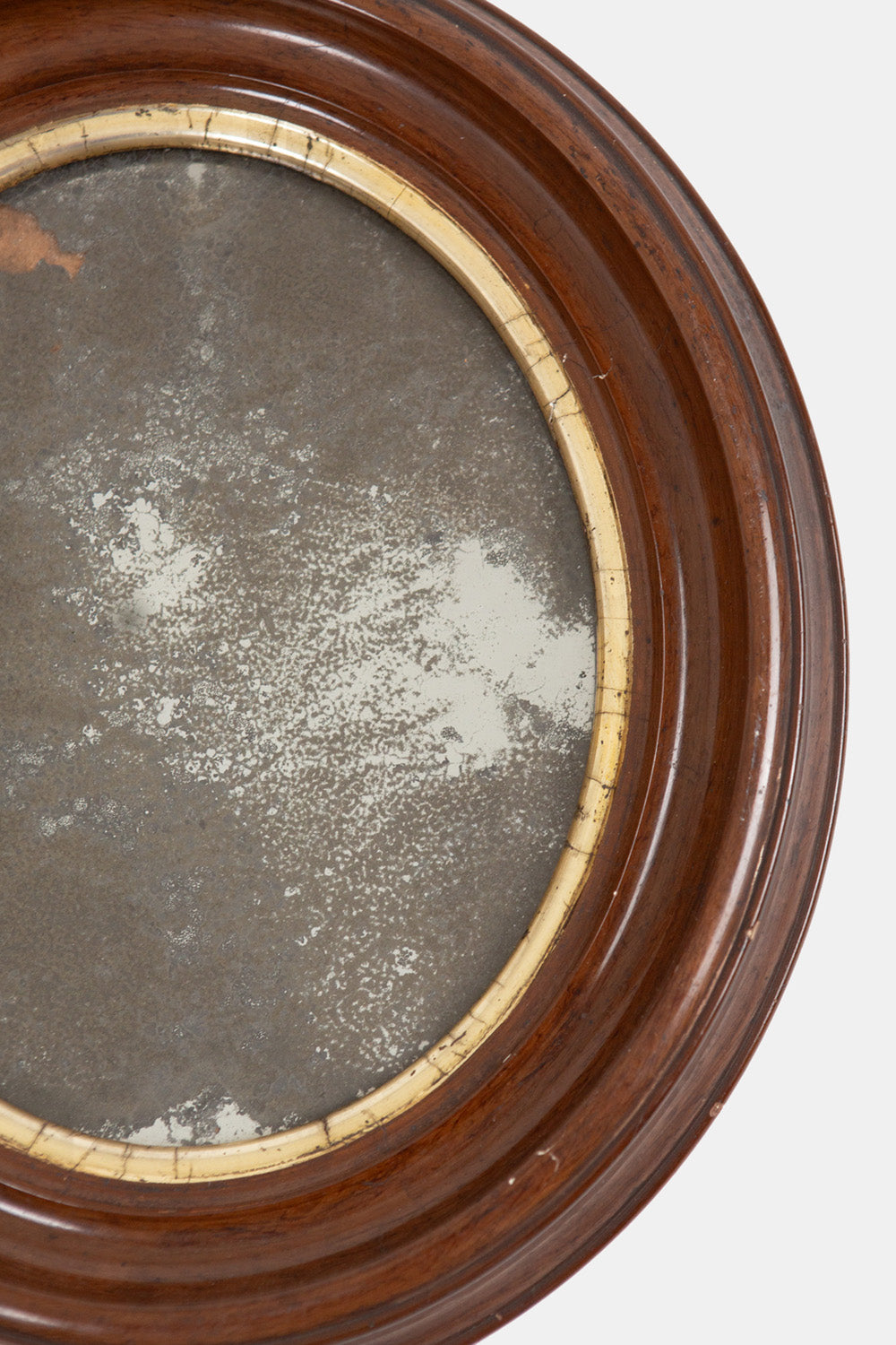 English Oval Mirror with Giltwood Slip