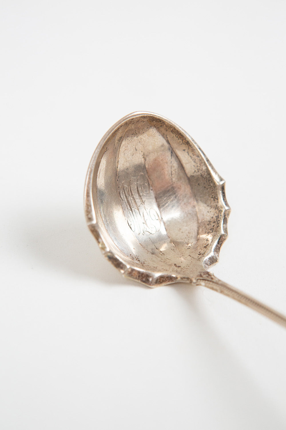 Vintage Sterling Silver Engraved Ladle